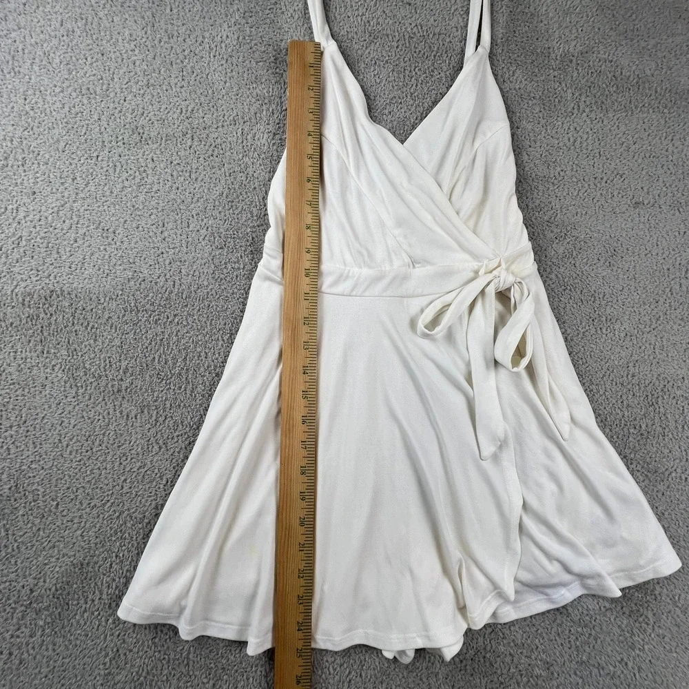 Urban Outfitters Kimchi Blue Y2K Wrap Romper Dress Side Tie Small White - Picture 6 of 12